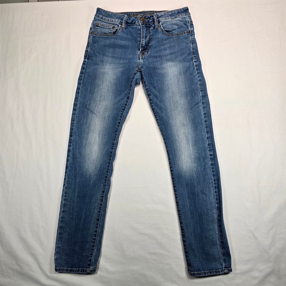 American Eagle Outfitters Skinny Jeans Mens 30x29 Medium Wash Blue Denim